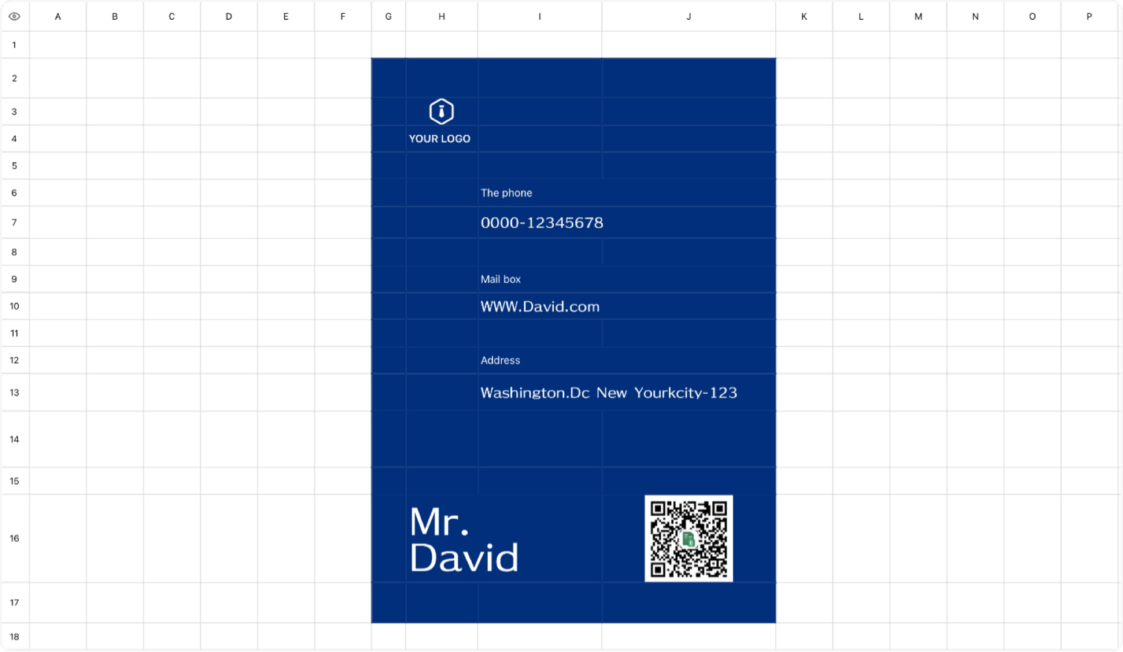 Blue creative fashion general business card